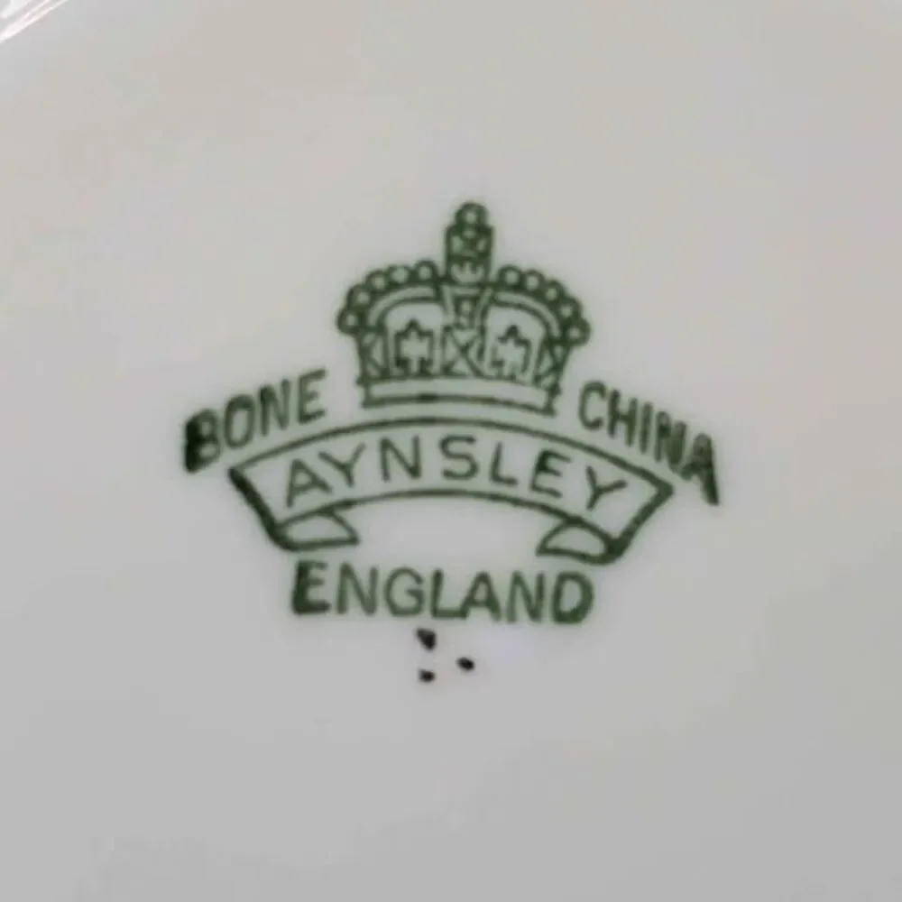 Aynsley Teacup and Saucer Hydrangea Pink Purple White Vintage